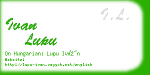 ivan lupu business card